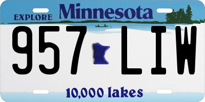 MN license plate 957LIW