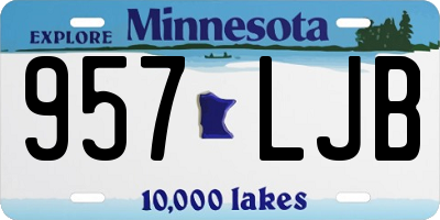 MN license plate 957LJB
