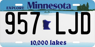 MN license plate 957LJD