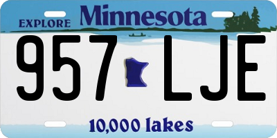 MN license plate 957LJE