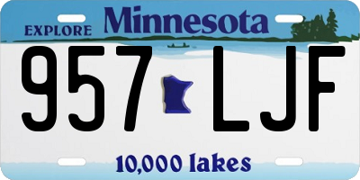 MN license plate 957LJF