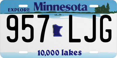 MN license plate 957LJG