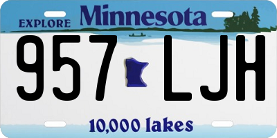 MN license plate 957LJH