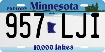 MN license plate 957LJI