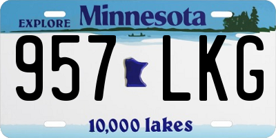 MN license plate 957LKG