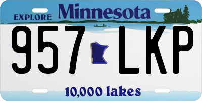 MN license plate 957LKP