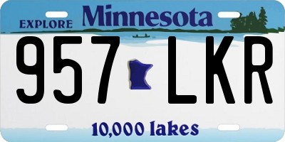 MN license plate 957LKR