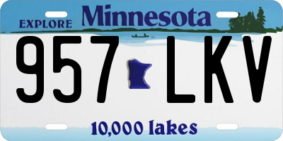 MN license plate 957LKV