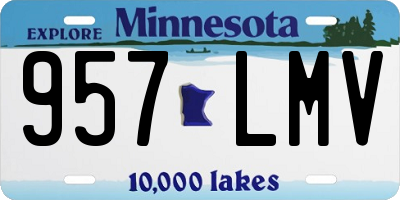 MN license plate 957LMV