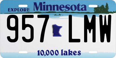 MN license plate 957LMW