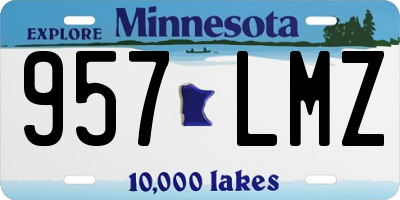 MN license plate 957LMZ