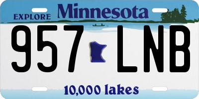 MN license plate 957LNB