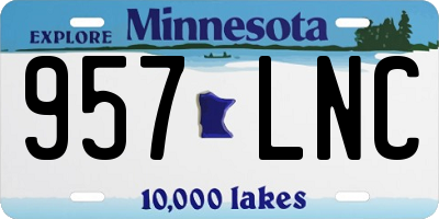 MN license plate 957LNC