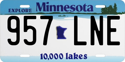 MN license plate 957LNE