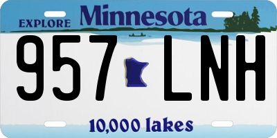 MN license plate 957LNH