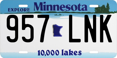 MN license plate 957LNK