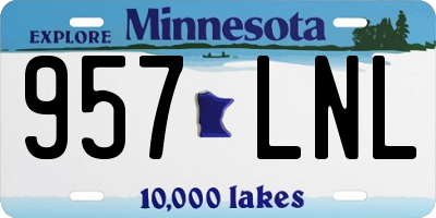 MN license plate 957LNL