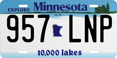 MN license plate 957LNP