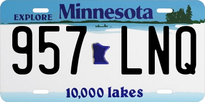 MN license plate 957LNQ