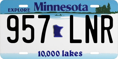 MN license plate 957LNR