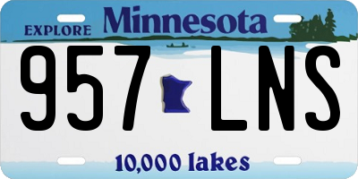 MN license plate 957LNS