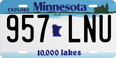 MN license plate 957LNU