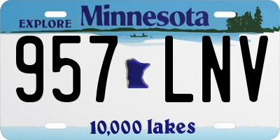 MN license plate 957LNV