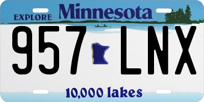 MN license plate 957LNX