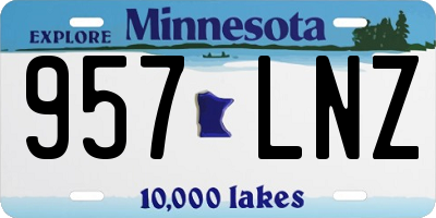 MN license plate 957LNZ