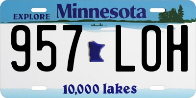 MN license plate 957LOH