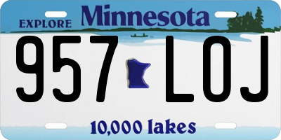MN license plate 957LOJ