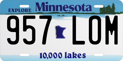 MN license plate 957LOM