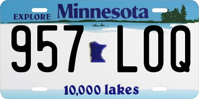 MN license plate 957LOQ