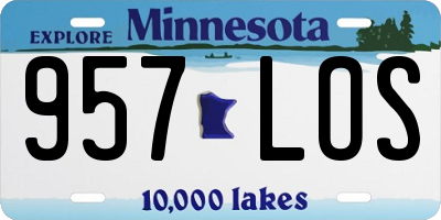 MN license plate 957LOS