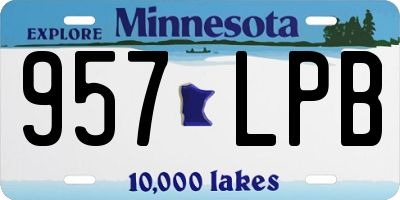 MN license plate 957LPB