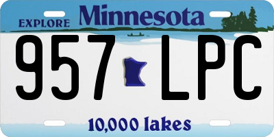 MN license plate 957LPC