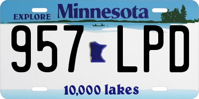 MN license plate 957LPD