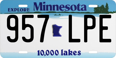 MN license plate 957LPE