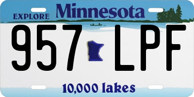 MN license plate 957LPF