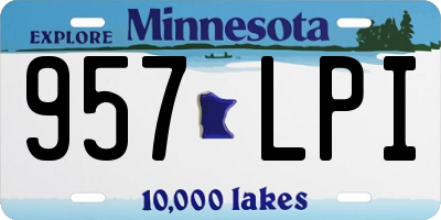 MN license plate 957LPI