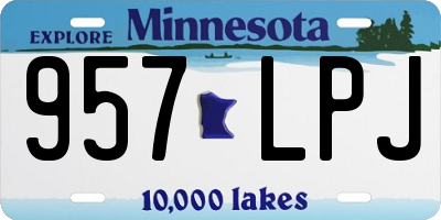 MN license plate 957LPJ