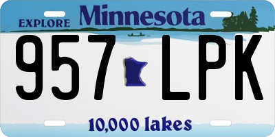 MN license plate 957LPK
