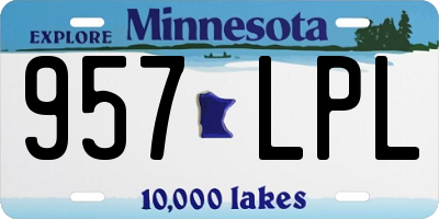 MN license plate 957LPL