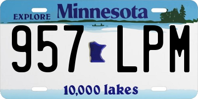 MN license plate 957LPM
