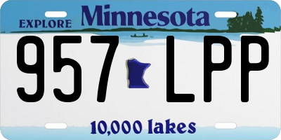 MN license plate 957LPP