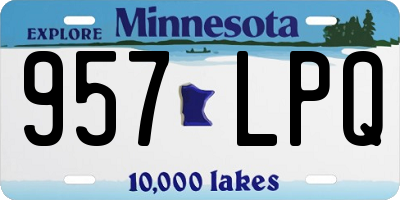 MN license plate 957LPQ