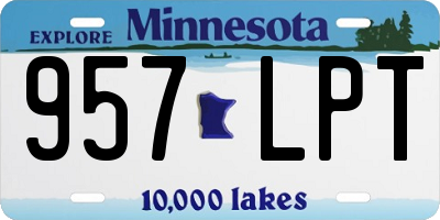 MN license plate 957LPT