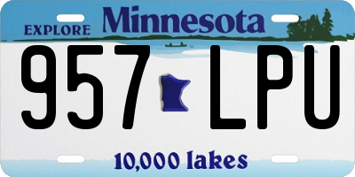 MN license plate 957LPU