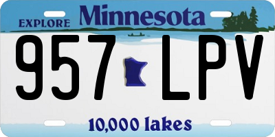 MN license plate 957LPV