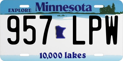 MN license plate 957LPW
